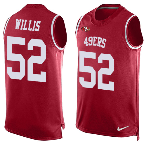 Men's Limited Patrick Willis Nike Jersey Red - #52 Player Name & Number Tank Top NFL San Francisco 49ers